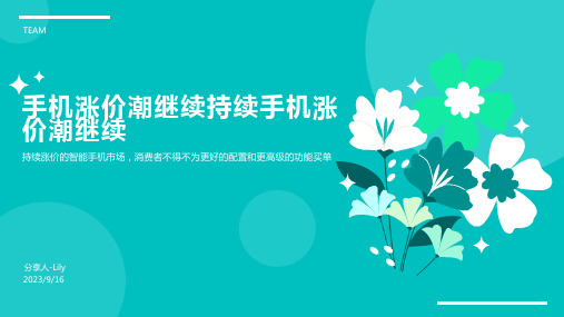 2023年中国智能手机市场分析：低价已难满足需求 手机涨价潮还将继续报告模板