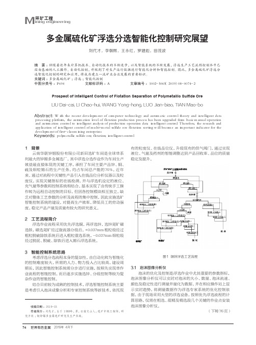 多金属硫化矿浮选分选智能化控制研究展望