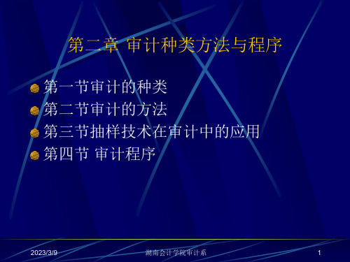 第二章审计种类、方法和程序