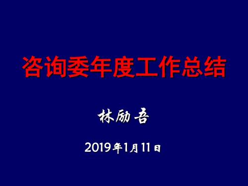 咨询委工作总结 共26页PPT资料