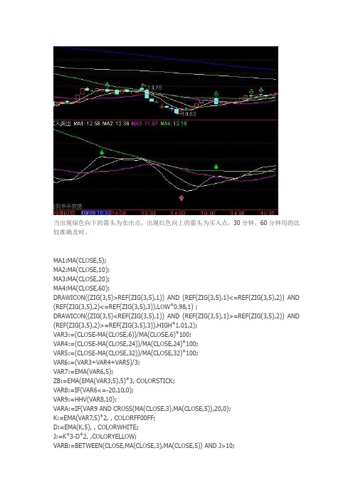 买入卖出通达信指标公式源码