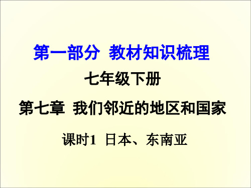 2016中考地理复习:七年级下册第七章我们邻近的地区和国家