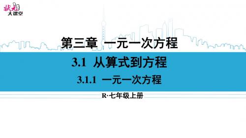 七年级上册数学3.1.1 一元一次方程 (2)