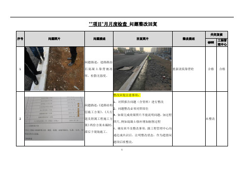 工程质量整改回复(样表)