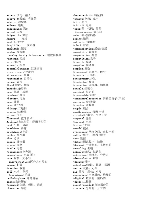 电子信息科学类专业必备英语单词_