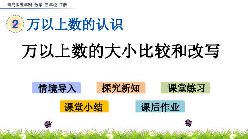 2022年青岛版小学数学《万以上数的大小比较和改写》精品课件(五四制)