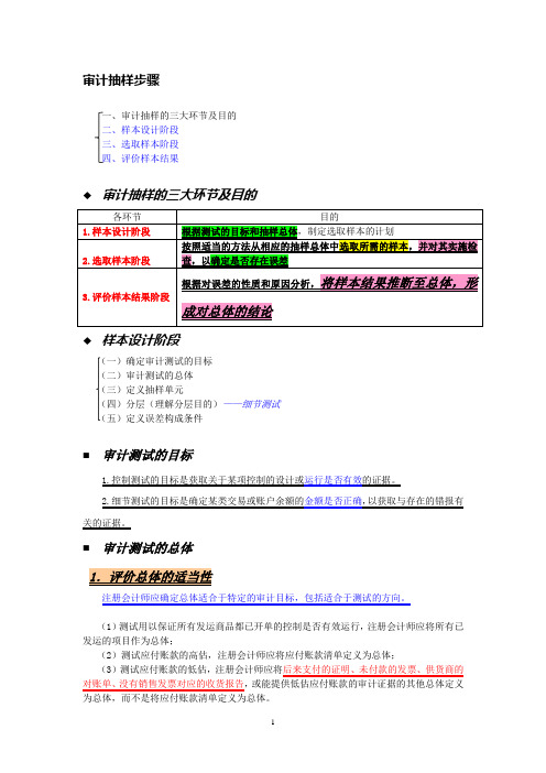 审计抽样步骤