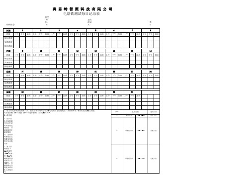电烙铁测试记录表