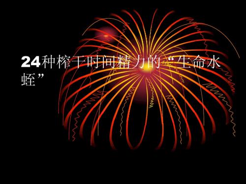 24种榨干时间精力