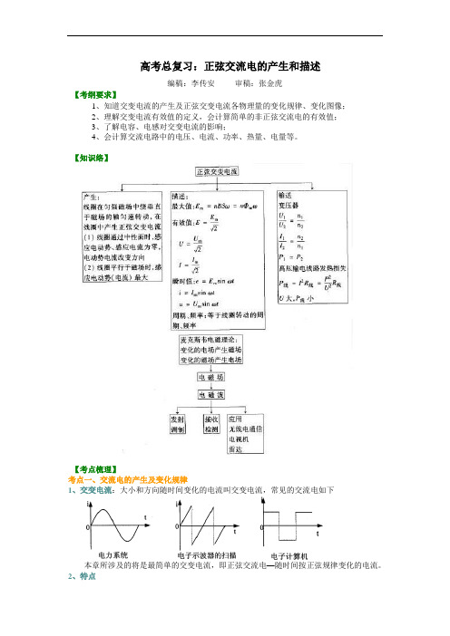 知识讲解 正弦交流电的产生和描述(提高)