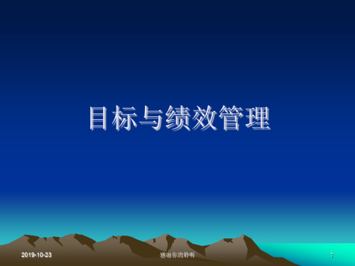 目标与绩效管理.ppt