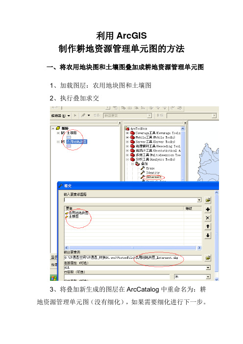 利用ArcGIS制作耕地资源管理单元图的方法