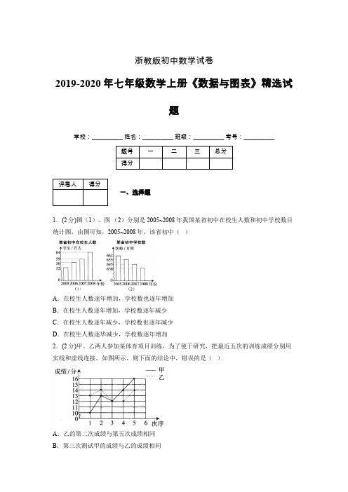 浙教版初中数学七年级上册第六章《数据与图表》单元复习试题精选 (126)