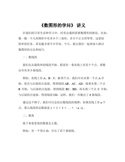 《数图形的学问》 讲义