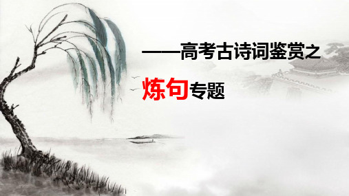 高考诗歌鉴赏之炼句专题