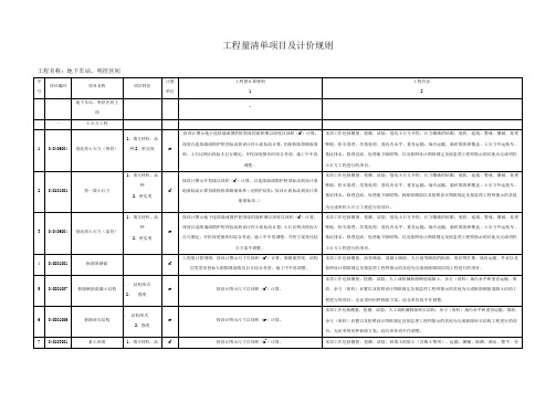 工程量清单项目及计价规则实例