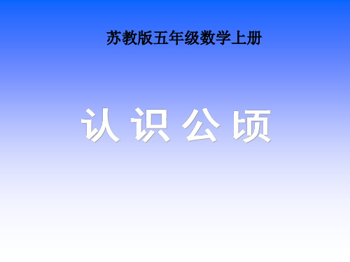 苏教版五年级数学上册课件认识公顷4