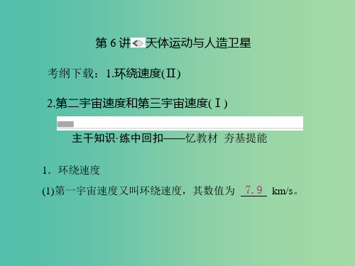 高考物理一轮复习 第四章 曲线运动 万有引力与航天 第6讲 天体运动与人造卫星课件