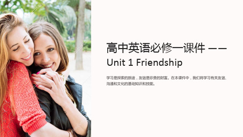 《高中英语必修一课件-Unit1Friendship》