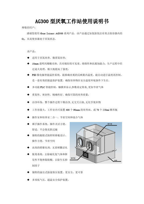 厌氧培养箱使用手册说明书