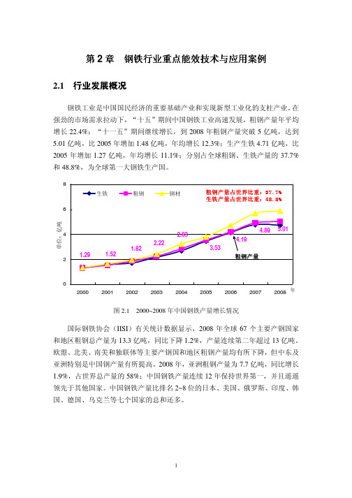 钢铁行业重点能效技术与应用案例钢铁行业重点能效技术与应用案例