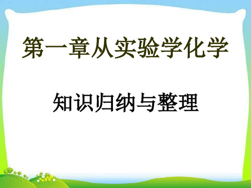 (新)人教版高中化学必修一第一章《从实验学化学》归纳与整理(共43张PPT)