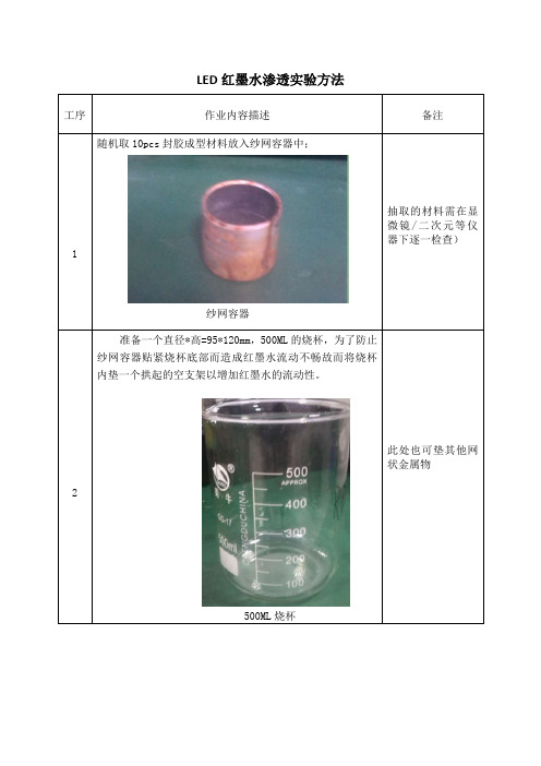 LED红墨水实验方法