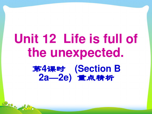 【最新】九年级英语人教版教学课件：Unit 12  第4课时 重点精析.ppt