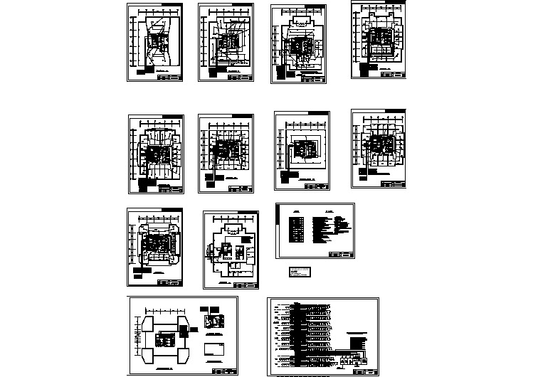 某大厦消防设计施工cad图纸