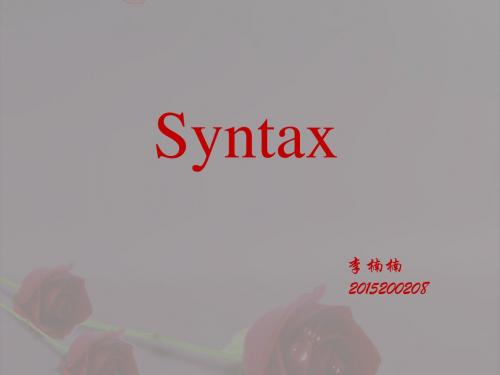 SYNTAX