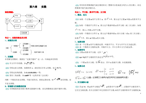 (完整版)第六章实数知识点总结