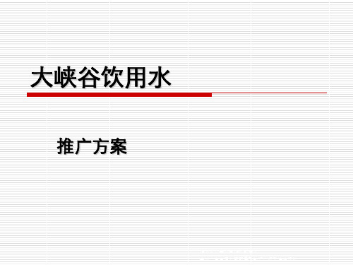 某饮用水营销推广方案(ppt 50页)