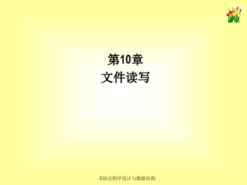 《C语言程序设计与数据结构》第10章PPT课件