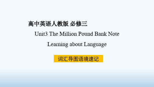 人教课标版高中英语必修3Unit3_Learning_about_Language_词汇导图语境速记