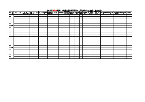 中南大学高年级新疆、西藏籍少数民族学生学习工作情况统计表