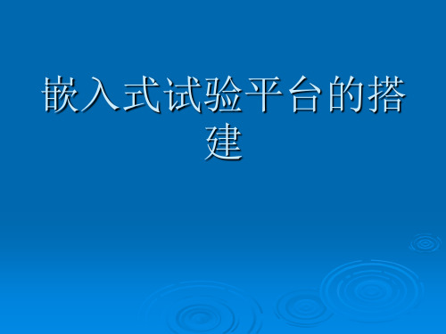 1、实验平台的搭建