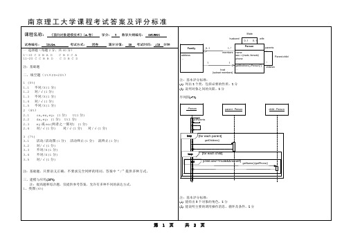 面向对象建模2010_A参考答案