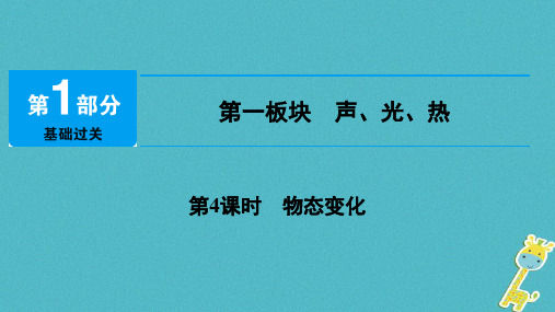 2019年中考物理总复习  声光热第4课时物态变化课件