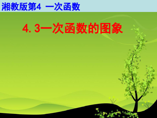 湘教版八年级数学下册第四章《4.3一次函数的图象》精品课件