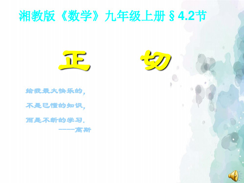 湘教版-数学-九年级上册 4.2正切 优秀课件