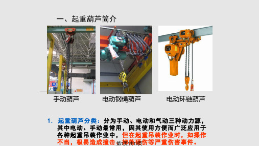 起重葫芦安全操作培训资料PPT课件