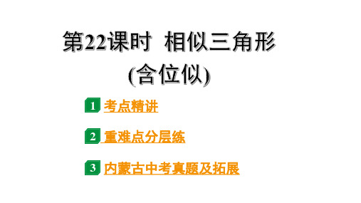 2024内蒙古中考数学一轮知识点复习 第22课时 相似三角形(含位似)(课件)