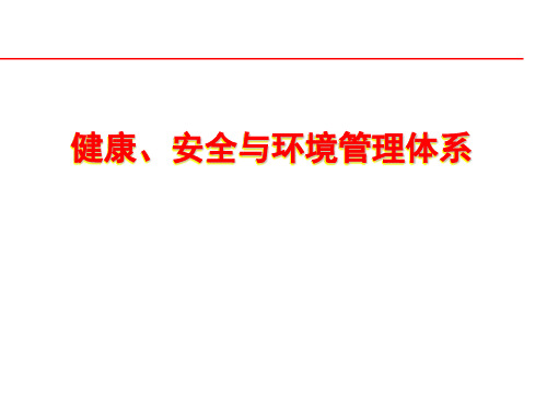 健康、安全与环境管理体系PPT课件