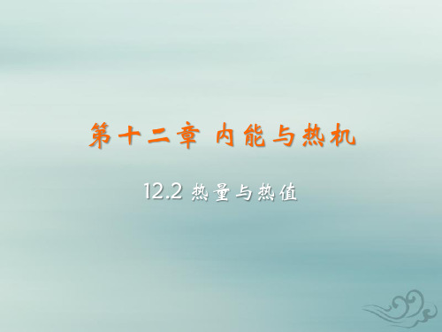 新版粤教沪版九年级物理上册第十二章内能与热机12.2热量与热值
