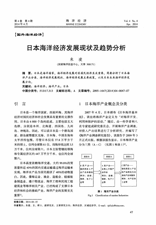 日本海洋经济发展现状及趋势分析