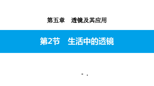 《生活中的透镜》透镜及其应用PPT