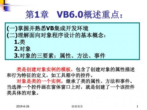 VB6.0概述重点