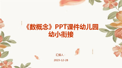 《数概念》PPT课件幼儿园幼小衔接