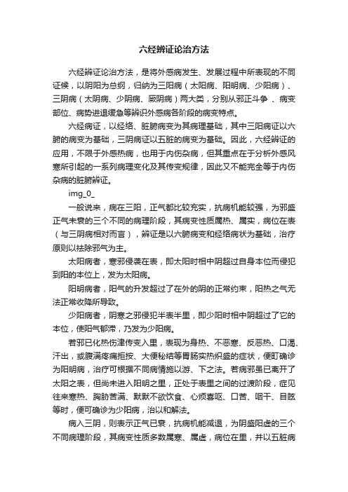 六经辨证论治方法