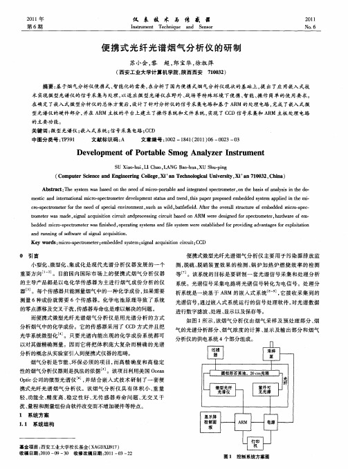 便携式光纤光谱烟气分析仪的研制